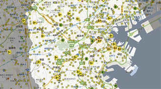 「Googleマップ」を駆使した形で詳細震度情報を閲覧できるアドレスは　http://yokohama.jishin.net/　