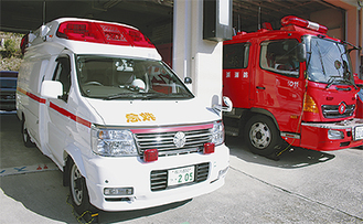 豊田出張所に配置された救急自動車