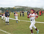 住民がスポーツ大会などを楽しむ場としている港南台の「中学校予定地」グラウンド