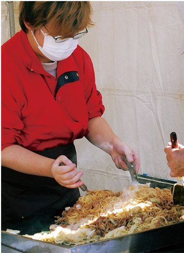第１回大会で振舞われた焼きそば