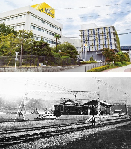 ニコン横浜製作所／昭和11年頃の上大岡駅＝港南歴史協議会提供