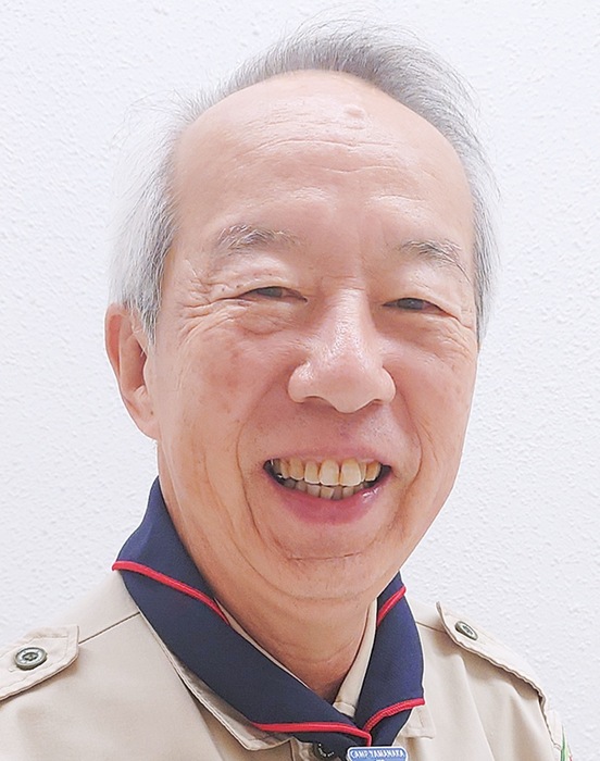 発足から50周年を迎えたボーイスカウト横浜第99団の団委員長を務める 藤本 欣司(きんじ)さん 上郷町在住 68歳