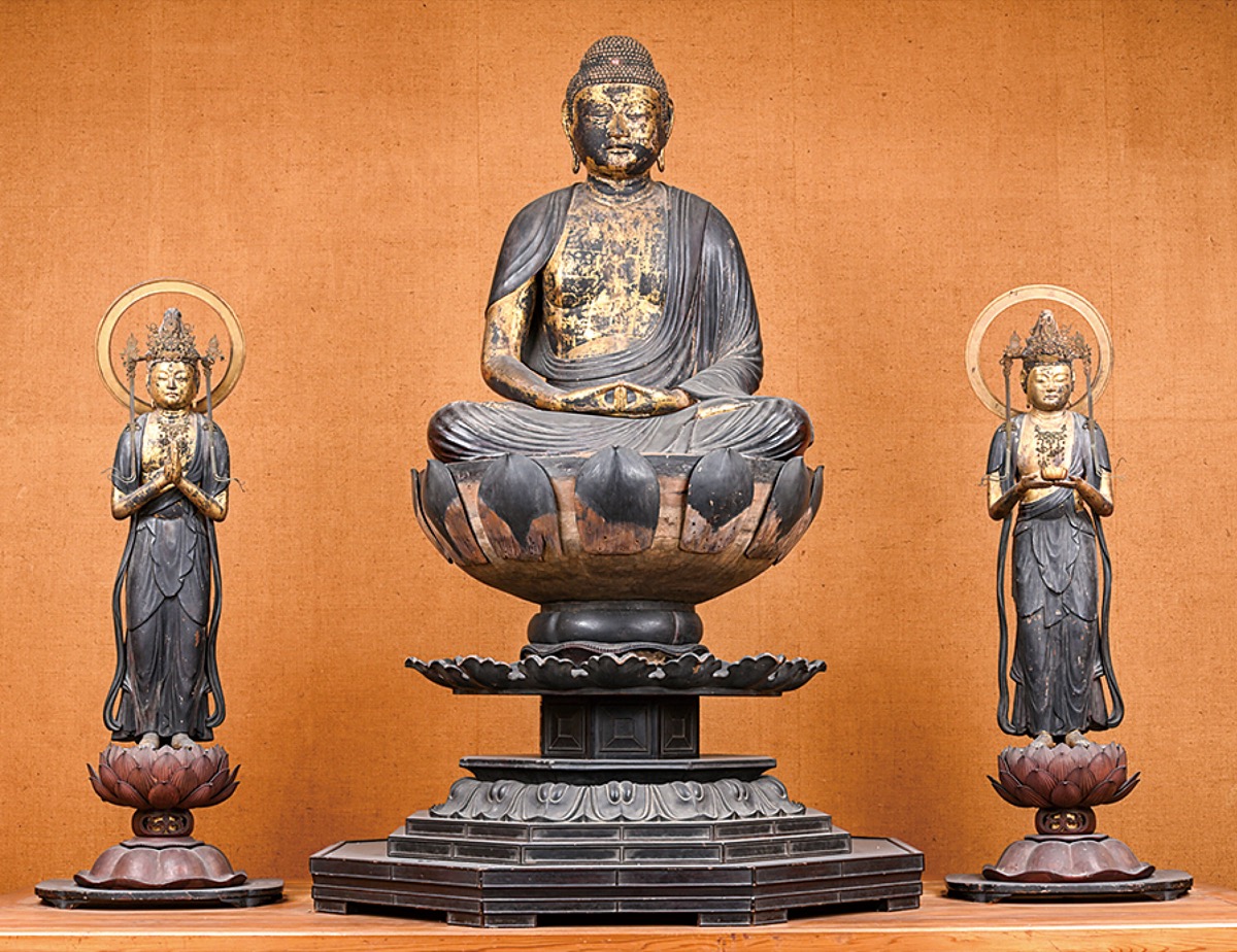 證菩提寺（栄区）阿弥陀三尊像 修復後、歴博で初披露 27日から 国の