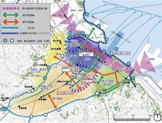 関内・関外地区の構造図（横浜市提供）