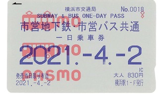 1日乗車券を搭載したPASMOの券面イメージ（市交通局提供）