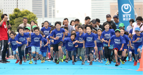 世界大会のコースの一部を走る© Shinji KAWATA Japan Triathlon Media