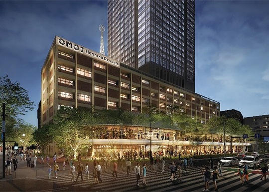 旧市庁舎の建物を保全活用した「OMO7横浜 by 星野リゾート」の外観イメージ（完成予想パース）