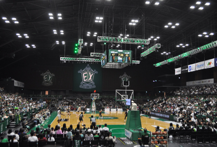 多くの観客が応援する中、横浜エクセレンス「中区民デー」開催ホーム戦で2勝