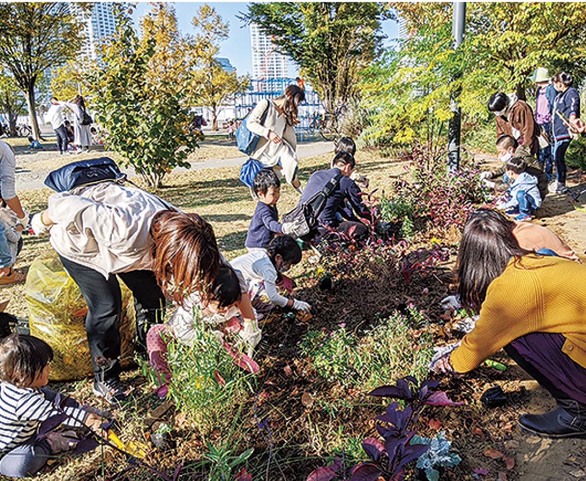 公園で花植えも(過去の様子)