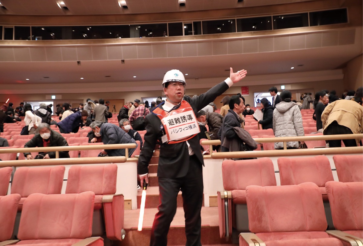 過去の避難訓練の様子
