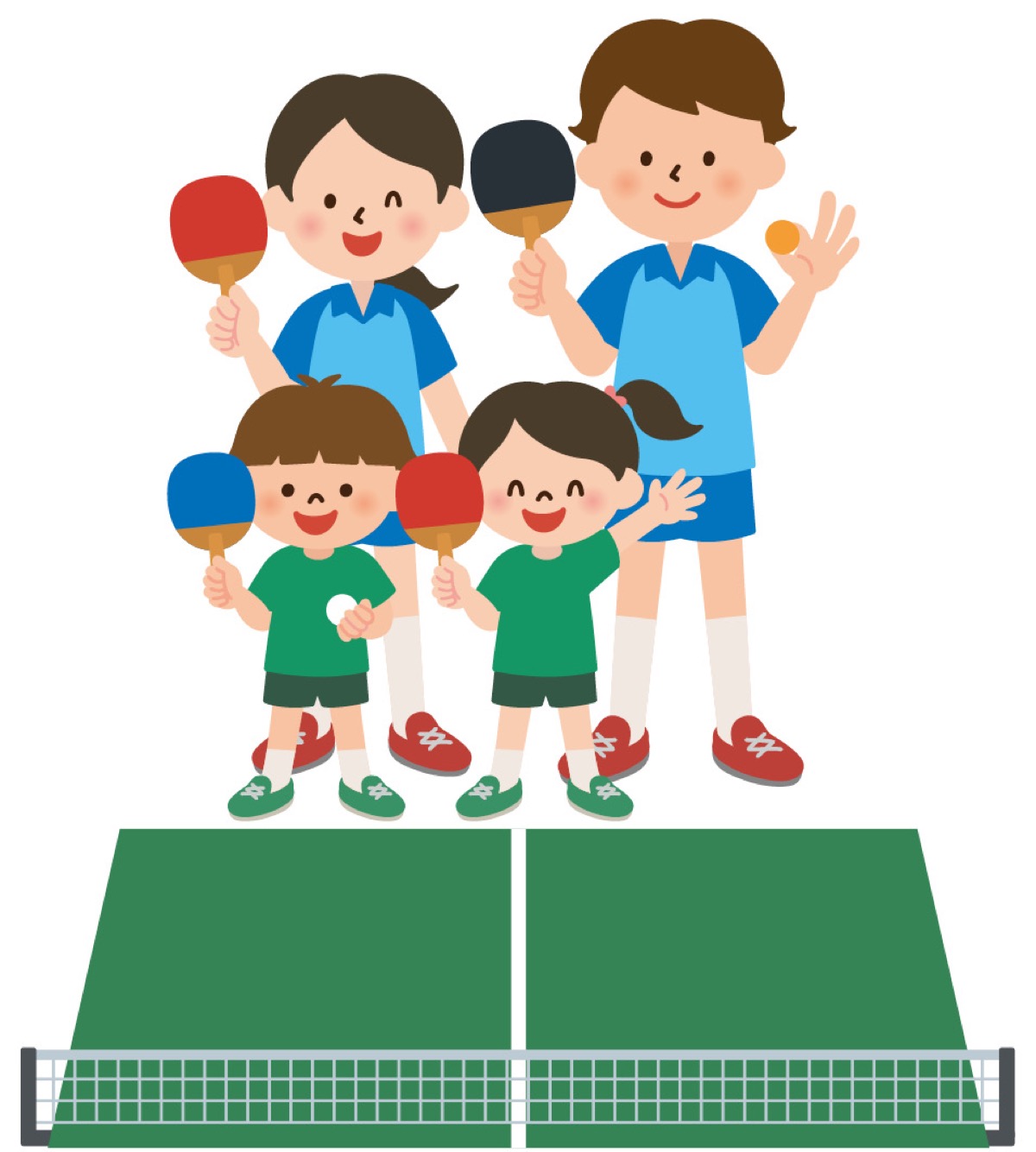 年齢差ペアで卓球大会