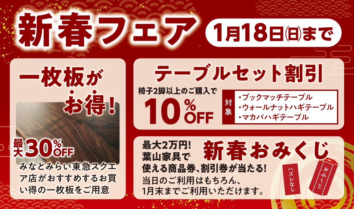 新春初売りフェア開催中 １月18日まで