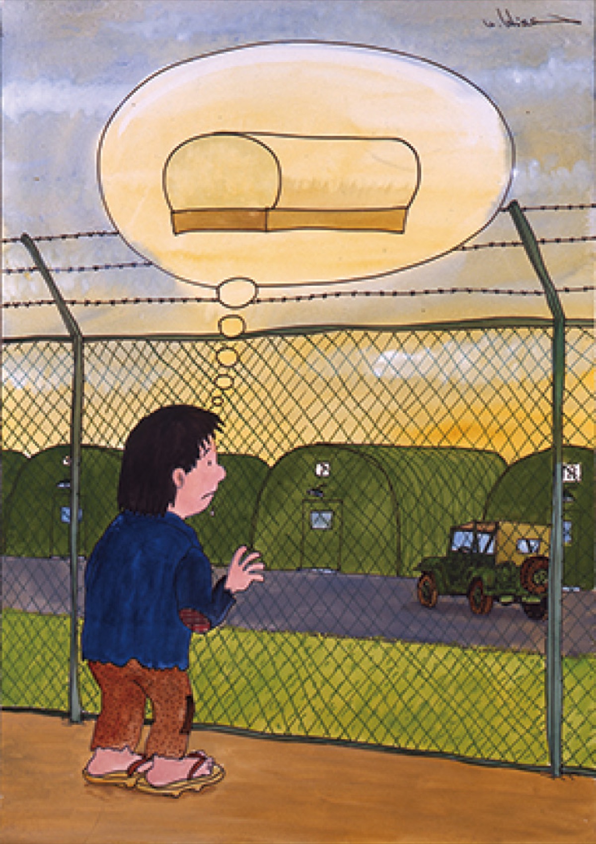 ヒサクニヒコ《占領下の伊勢佐木町［カマボコ兵舎の林立］》１９７８年