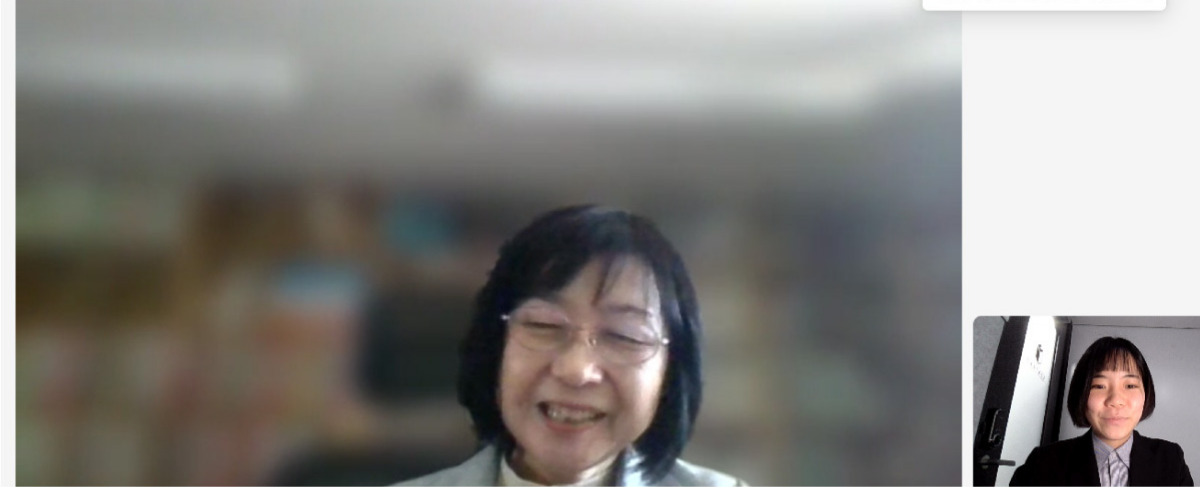 左から小國先生、記者の伊藤