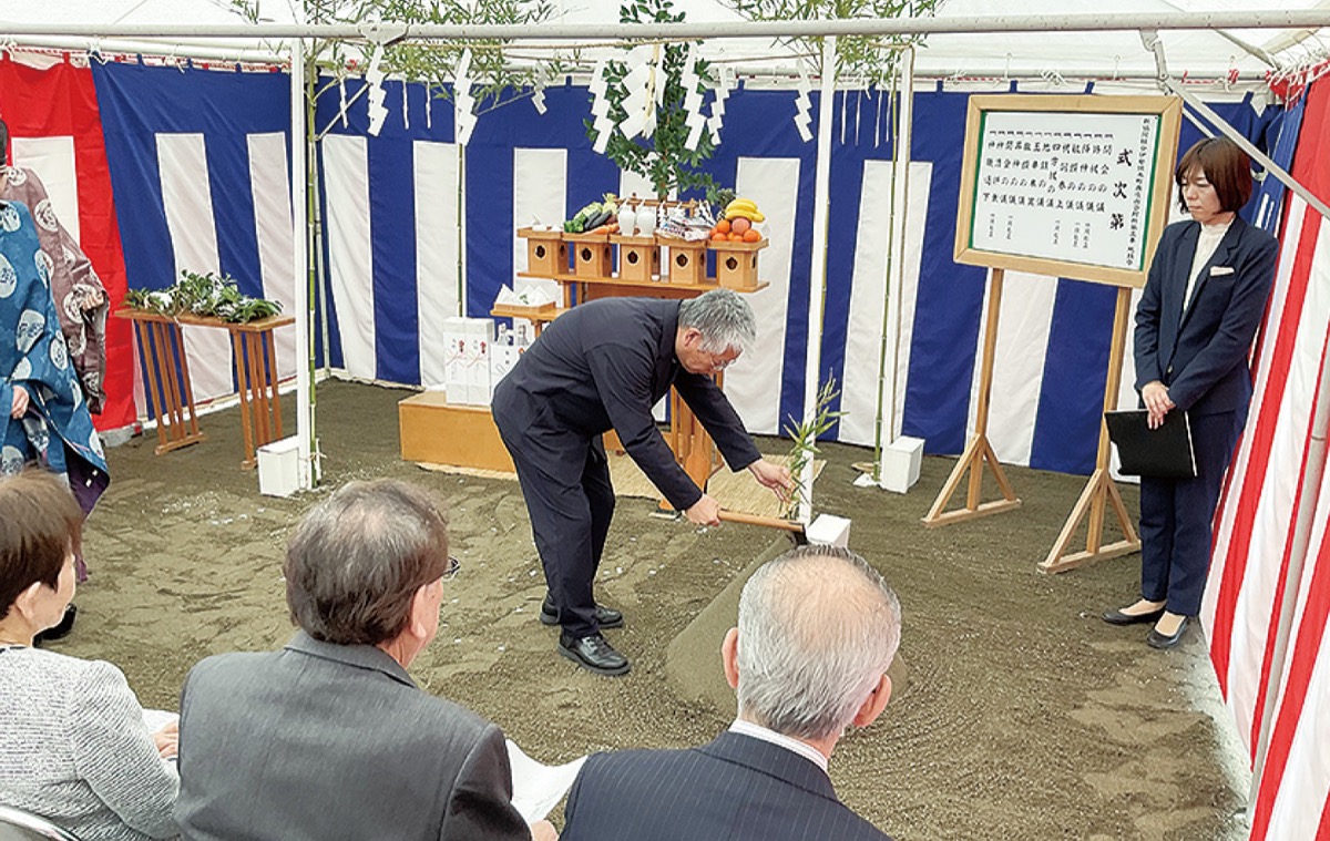 地鎮祭の様子