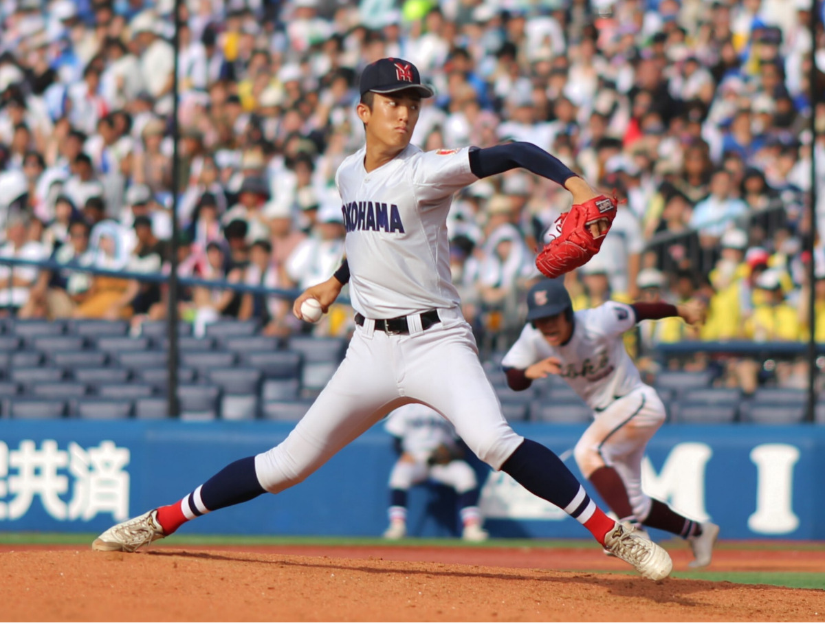決勝でも最速157キロをマークした織田選手
