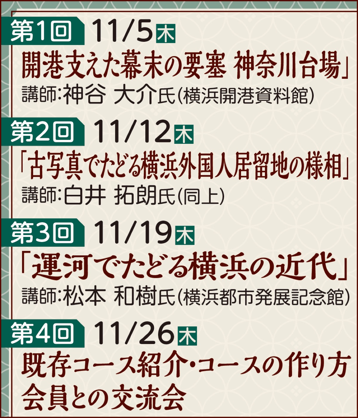歴史ガイドの入門講座