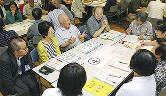 昨年、初めてグループ討議を採用した南永田・山王台地区の懇談会