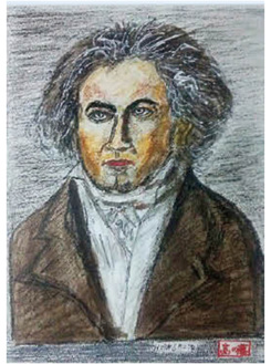 ベートーベンの似顔絵