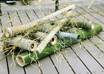 竹を組み合わせた“家”