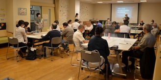 永田地域ケアプラザで行われた懇談会