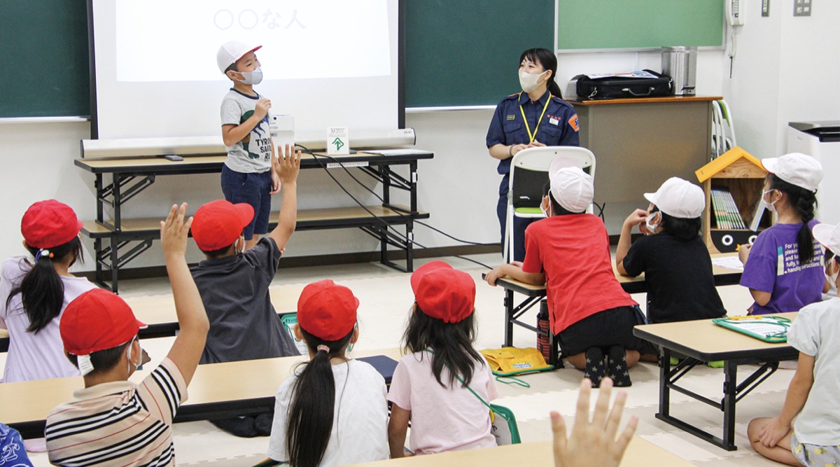 地震時の行動 教室で実践
