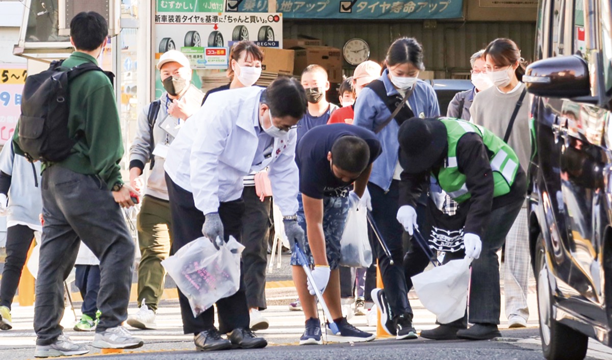 一斉清掃で一体感