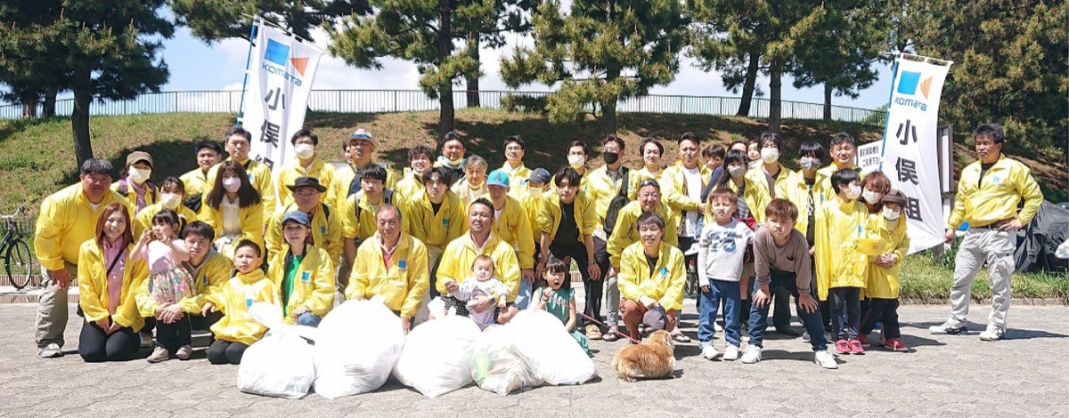 新川町｢小俣組｣が海の公園を清掃