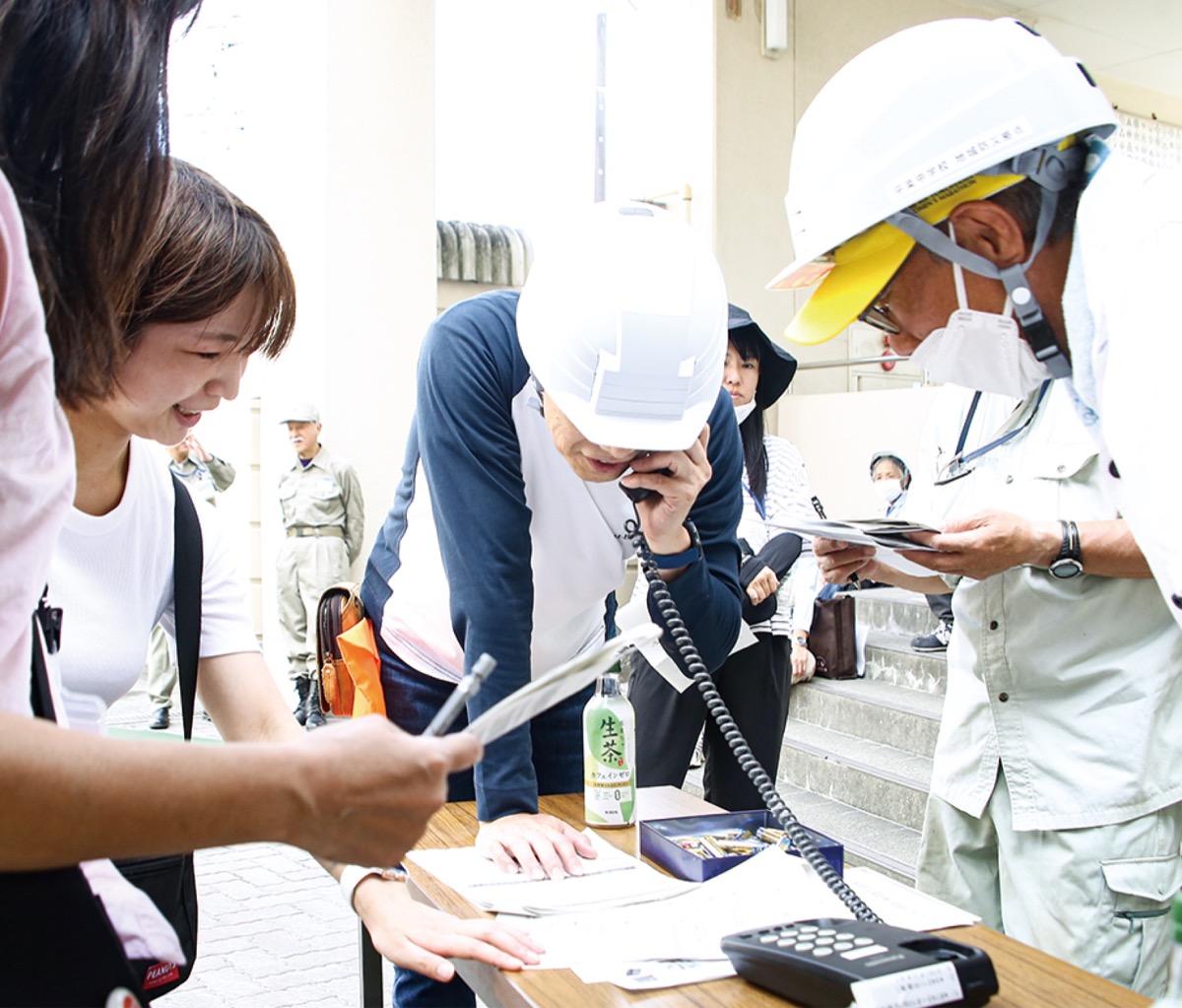 同時に地域防災拠点訓練