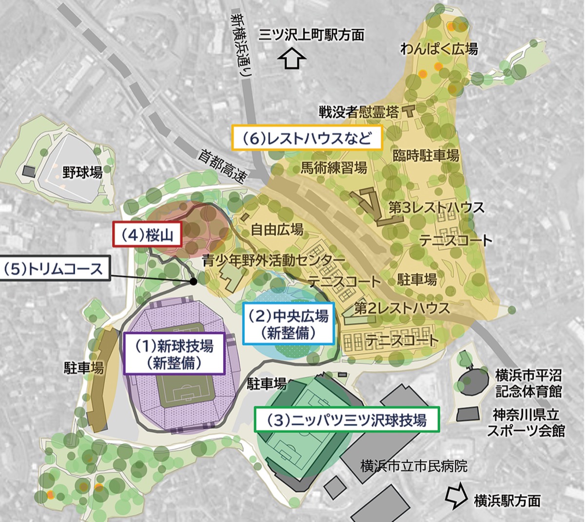 再整備の範囲=横浜市提供
