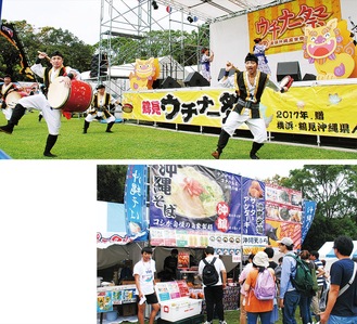 伝統芸能やゲストによるステージ、グルメなど沖縄を満喫できた昨年のウチナー祭の会場