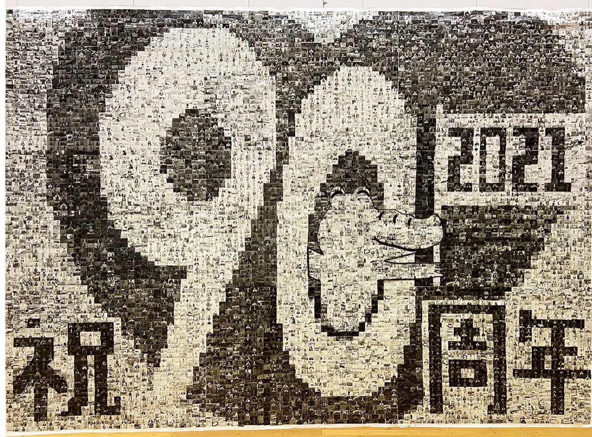 サンエックス90周年 キャンバスアート モザイクアート 学校、地域へ思い込め 児童の記念作品 | 鶴見区 | タウンニュース