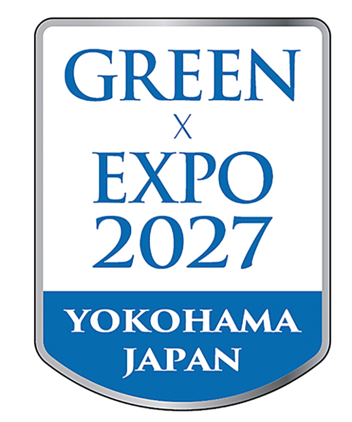 地球をイメージし、青を基調にデザインされている「略称ロゴ」