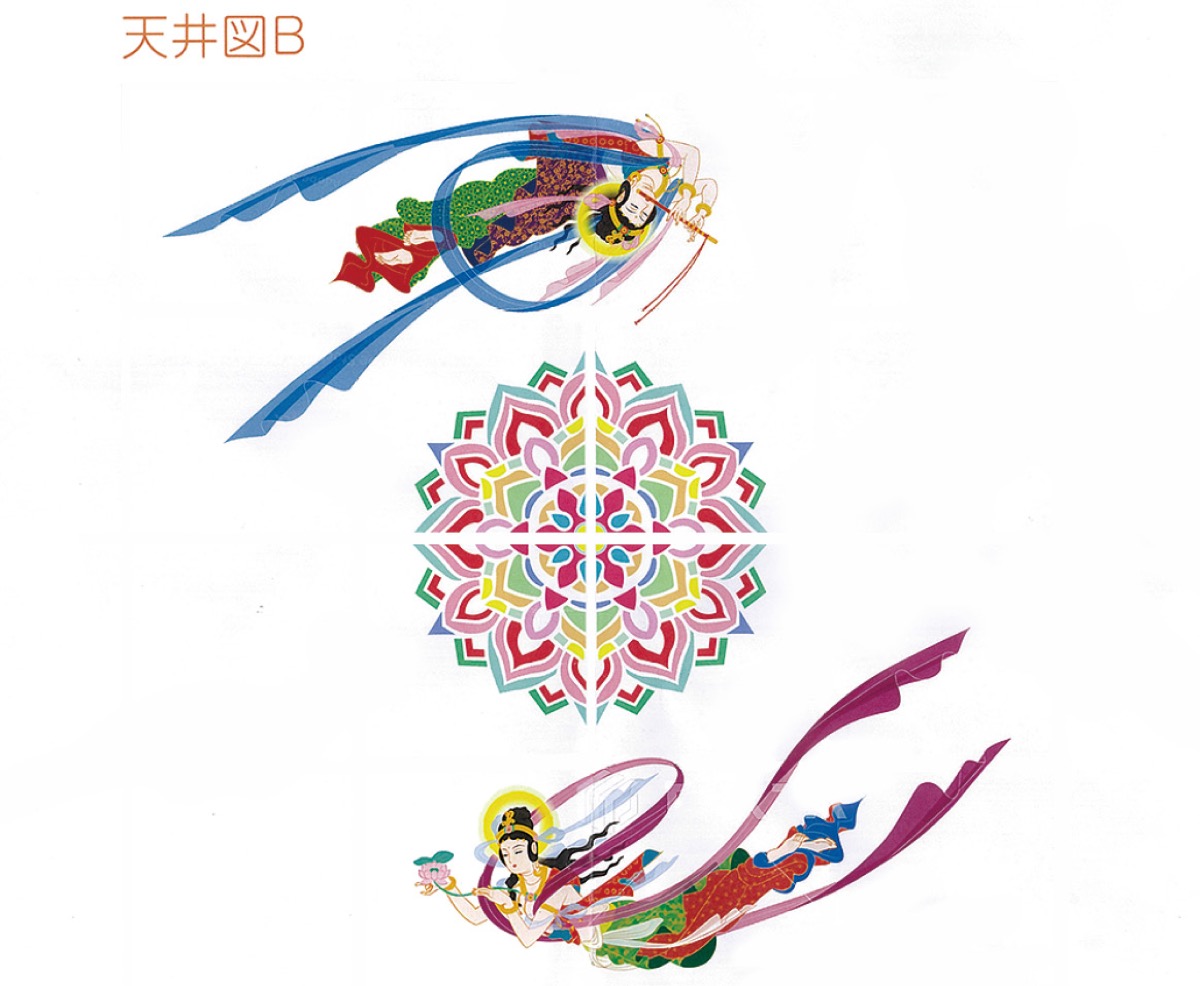 納骨堂に描かれる天女