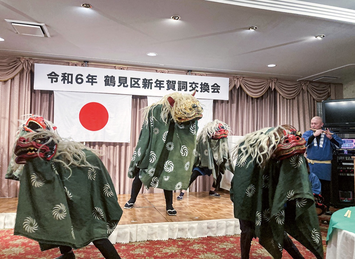 生麦囃子保存会による演舞