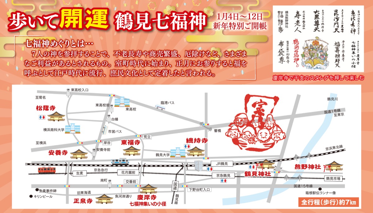 福求め、鶴見七福神めぐり (写真1)
