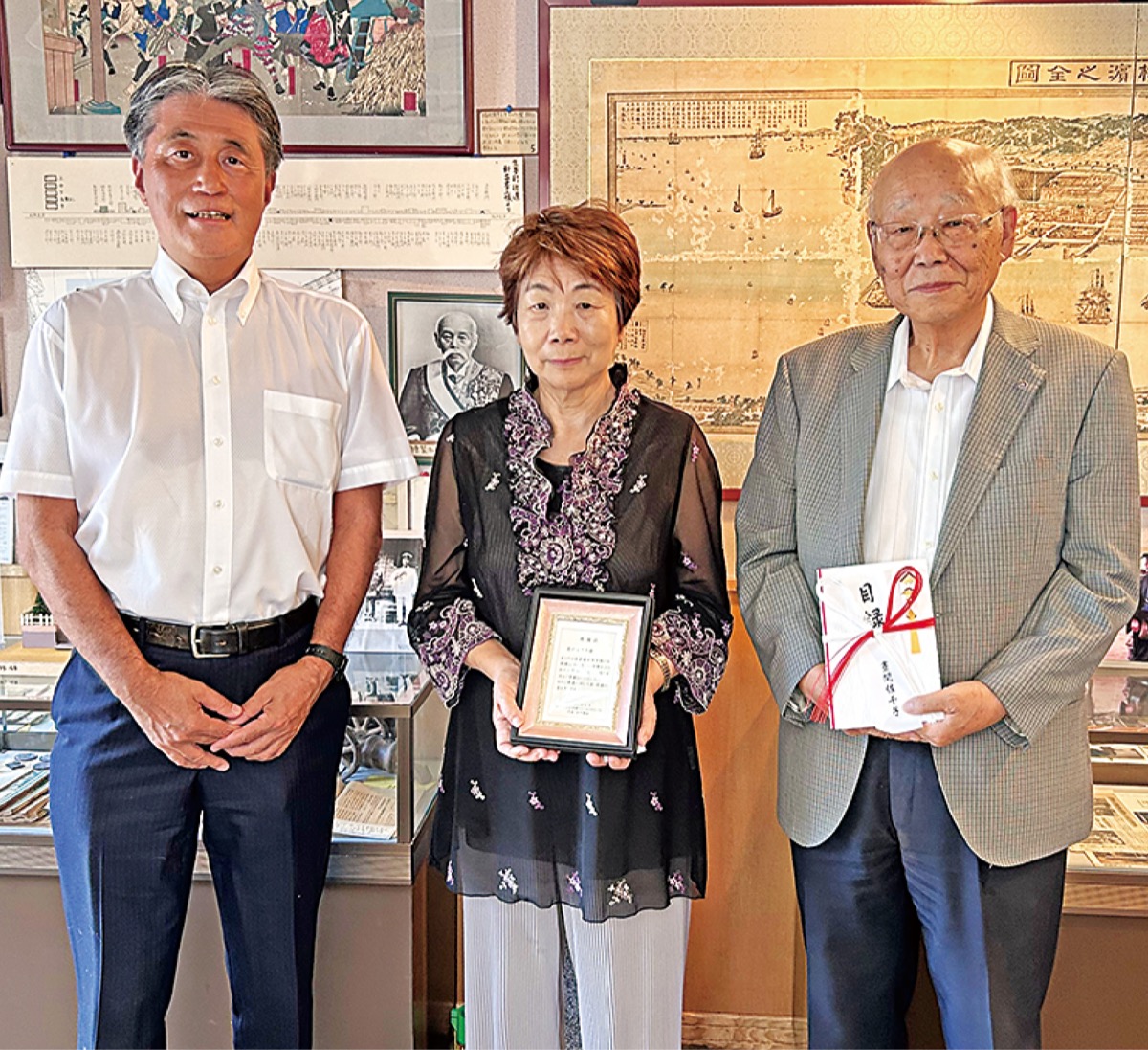 参考館修繕に100万円寄付