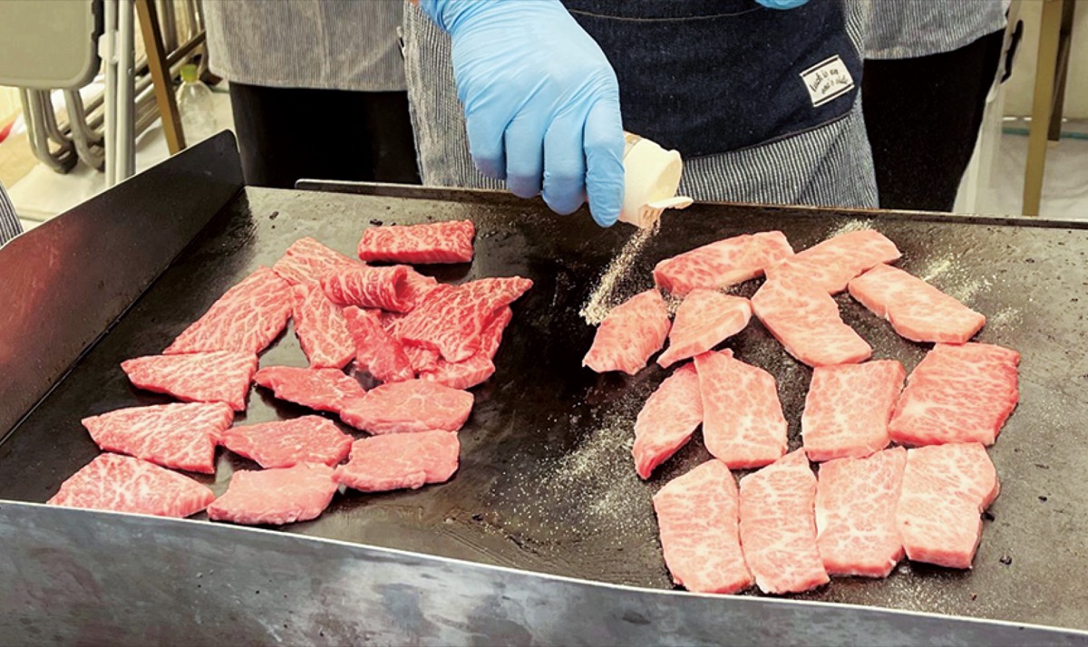 武州和牛を無料で試食