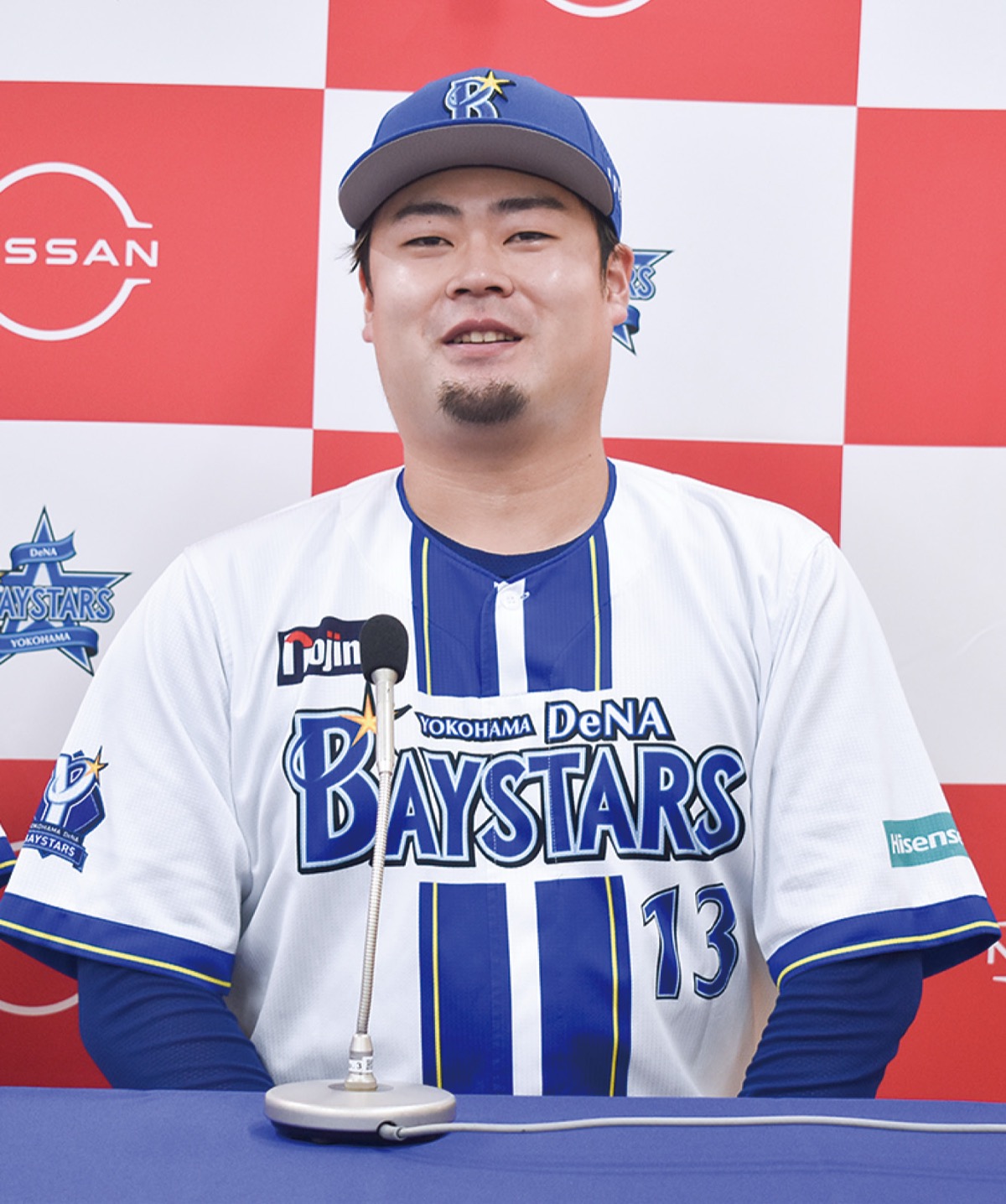 新型リリーフカーの印象を語る伊勢選手