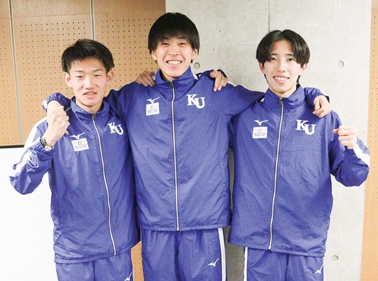 活躍が期待される宮本選手、酒井選手、中野選手（左から）