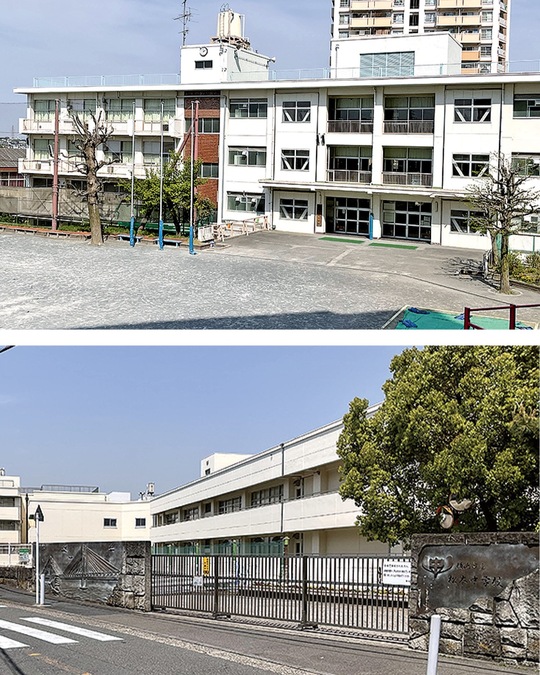 南神大寺小（上）と松本中（下）