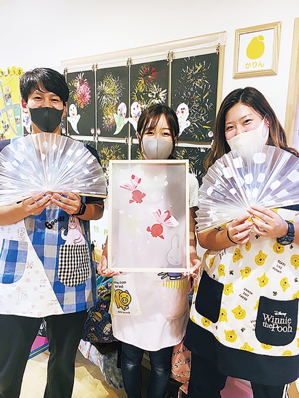 横浜こども専門学校 園児向けシールド寄贈 食事楽しめる可愛い絵柄 神奈川区 タウンニュース 神奈川区 神奈川区民ニュース