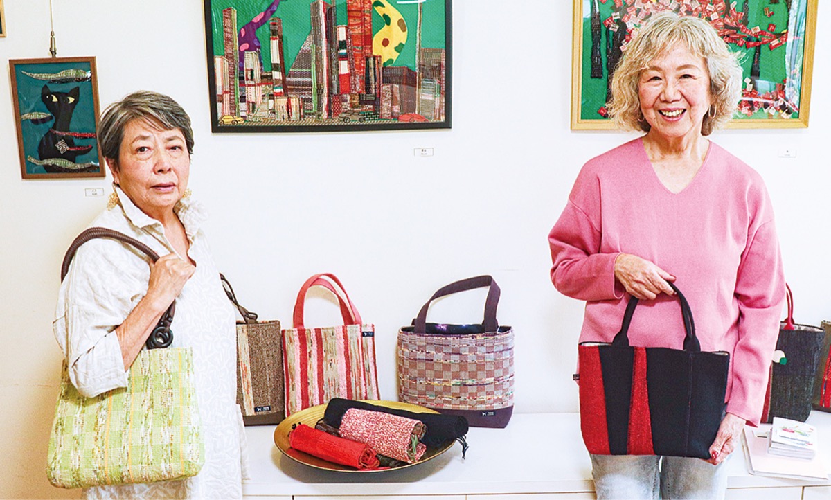 不要な着物に再び輝きを 裂き織作家、匣（さや）で展示 | 神奈川区