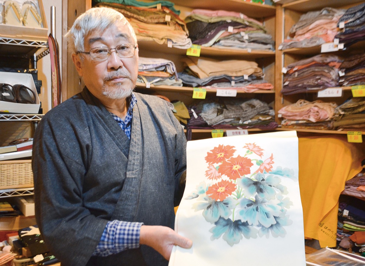 花めがけ商店街へ