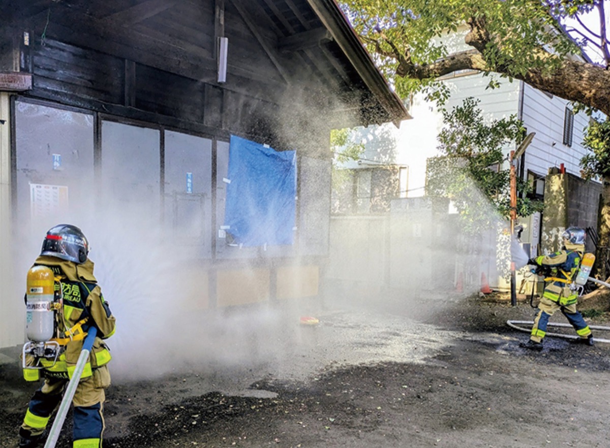 文化財防火デーに訓練