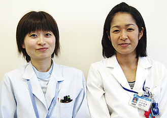 臓器提供・移植患者をサポートする中村晴美さん（右）と櫻井裕子さん
