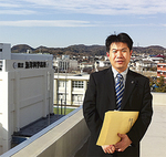 県立海洋科学高校の屋上を視察（横須賀市長坂）