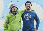 遠山さん（左）と久保田さん＝小川拓郎さん提供