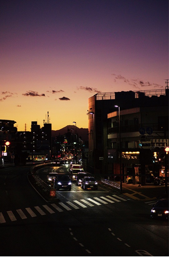 ２４６号線から見える富士山（アレンさん提供）