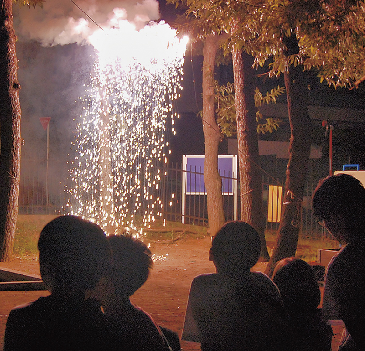 夏の終りに持ち寄り花火 滝 や 五輪 の仕掛けも 宮前区 タウンニュース